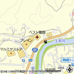 ベスト電器大分竹田店周辺の地図