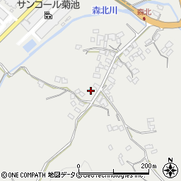 熊本県菊池市乙森北120周辺の地図