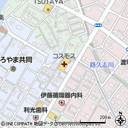 ドラッグストアコスモス中の島店周辺の地図