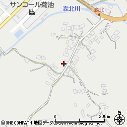 熊本県菊池市乙森北291周辺の地図