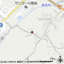 熊本県菊池市乙森北162-1周辺の地図