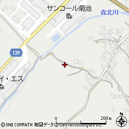 熊本県菊池市乙森北164周辺の地図