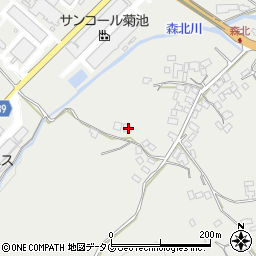 熊本県菊池市乙森北162周辺の地図