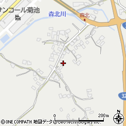 熊本県菊池市乙森北116周辺の地図