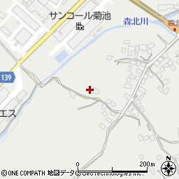 熊本県菊池市乙森北162-2周辺の地図