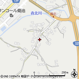 熊本県菊池市乙森北89周辺の地図