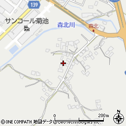 熊本県菊池市乙森北136周辺の地図