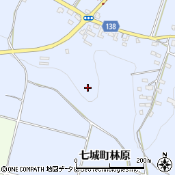 熊本県菊池市七城町林原周辺の地図