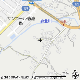 熊本県菊池市乙森北147周辺の地図