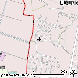 熊本県菊池市七城町小野崎692周辺の地図