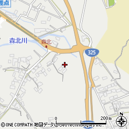 熊本県菊池市乙森北41周辺の地図