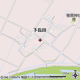 熊本県菊池市下長田523周辺の地図