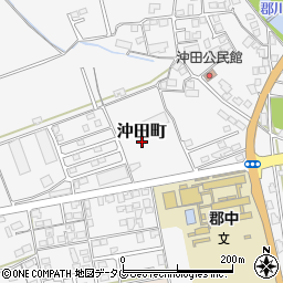 長崎県大村市沖田町周辺の地図