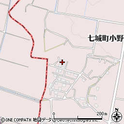 熊本県菊池市七城町小野崎614周辺の地図