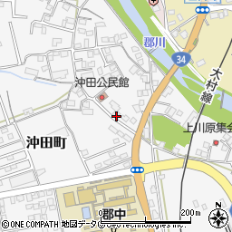 長崎県大村市沖田町427-2周辺の地図