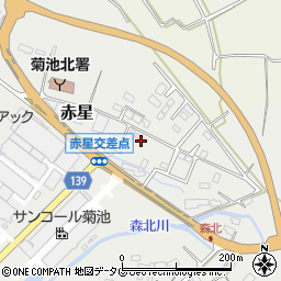 〒861-1311 熊本県菊池市赤星の地図