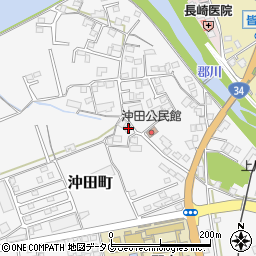 長崎県大村市沖田町171-2周辺の地図