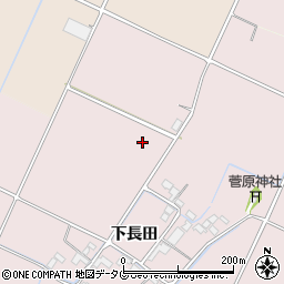熊本県菊池市長田周辺の地図