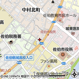 宮崎太陽銀行佐伯支店周辺の地図
