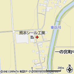 熊本シール工業株式会社　第一工場周辺の地図