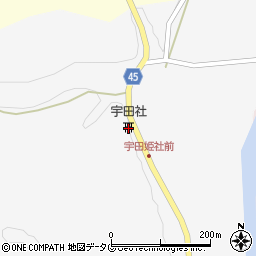 宇田社周辺の地図