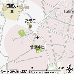 熊本県熊本市北区植木町田底648周辺の地図