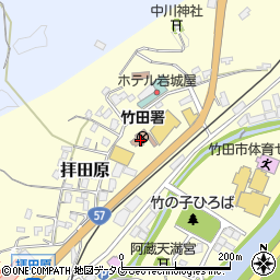 竹田警察署周辺の地図