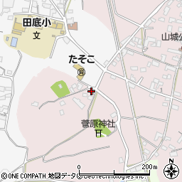 熊本北合志警察署　田底駐在所周辺の地図