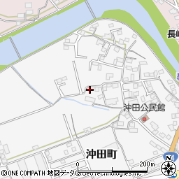 長崎県大村市沖田町539-3周辺の地図