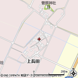熊本県菊池市上長田周辺の地図