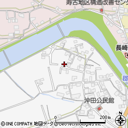 長崎県大村市沖田町524-3周辺の地図