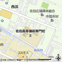 佐伯高等技術専門学校周辺の地図