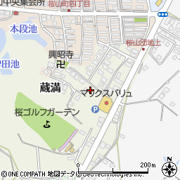 熊本県荒尾市蔵満2093-34周辺の地図