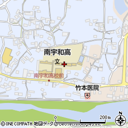 愛媛県立南宇和高等学校周辺の地図