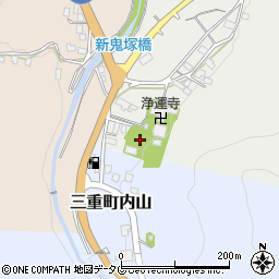 大分県豊後大野市三重町内田7周辺の地図