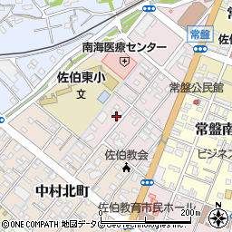 大分県佐伯市常盤西町周辺の地図