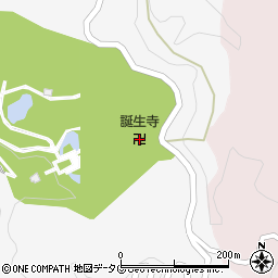 蓮華院誕生寺奥之院周辺の地図
