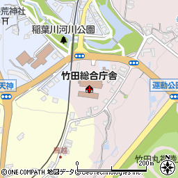 竹田総合庁舎周辺の地図