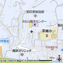 愛媛県南宇和郡愛南町御荘平城1945周辺の地図
