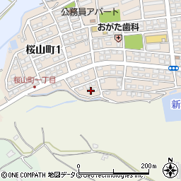 熊本県荒尾市桜山町1丁目2周辺の地図