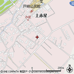 熊本県菊池市上赤星1597-1周辺の地図