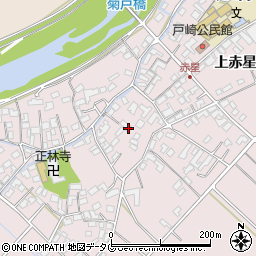 熊本県菊池市上赤星886周辺の地図