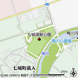 七城運動公園周辺の地図