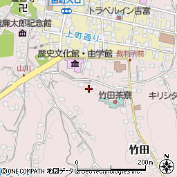 旧竹田荘周辺の地図