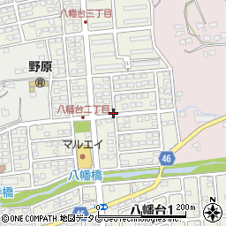 熊本県荒尾市八幡台周辺の地図