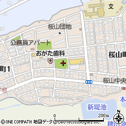 桜山西公園周辺の地図