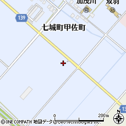 熊本県菊池市七城町甲佐町593周辺の地図