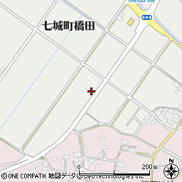 熊本県菊池市七城町橋田周辺の地図