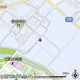 熊本県菊池市七城町甲佐町705周辺の地図