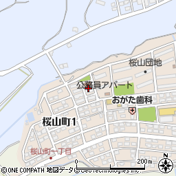 熊本県荒尾市桜山町1丁目17周辺の地図